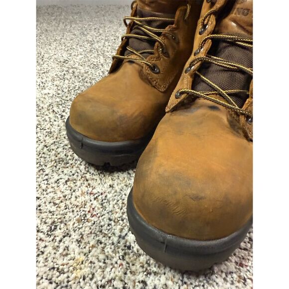 Red Wing Men's King Toe Work Boots Brown Steel Toe Size 9.5 Waterproof - Picture 10 of 11